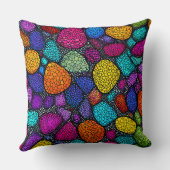 抽象芸術カラフル岩 クッション (裏面)