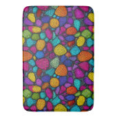 抽象芸術カラフル岩 バスマット (正面縦)