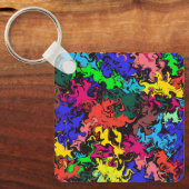 抽象芸術カラフル巻き/ キーホルダー (正面)