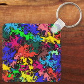 抽象芸術カラフル巻き/ キーホルダー (裏面)
