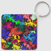 抽象芸術カラフル巻き/ キーホルダー (裏面)