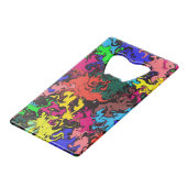 抽象芸術カラフル巻き/ クレジットカード栓抜き (正面アングル)