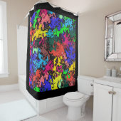 抽象芸術カラフル巻き/ シャワーカーテン (インサイチュ)