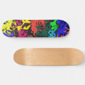 抽象芸術カラフル巻き/ スケートボード (横)