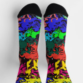 抽象芸術カラフル巻き/ ソックス (上部)
