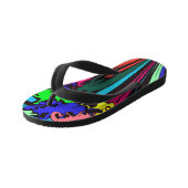 抽象芸術カラフル巻き/ピンチ/ キッズビーチサンダル (アングル)