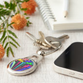 抽象芸術カラフル巻き/ピンチ/ キーホルダー (側面)