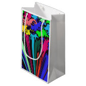 抽象芸術カラフル巻き/ピンチ/ スモールペーパーバッグ (正面アングル)