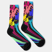 抽象芸術カラフル巻き/ピンチ/ ソックス (右)