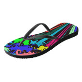 抽象芸術カラフル巻き/ピンチ/ ビーチサンダル (アングル)