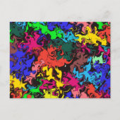 抽象芸術カラフル巻き/ ポストカード (正面)