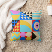 抽象芸術カラフル幾何モダン図形 クッション (ブランケット)