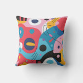 抽象芸術カラフル幾何学模様 クッション (裏面)