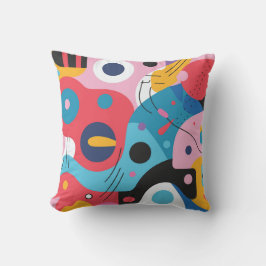 抽象芸術カラフル幾何学模様 クッション