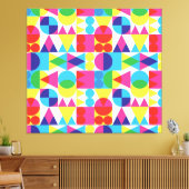 抽象芸術カラフル幾何学的パターンデザイン。 キャンバスプリント (インサイチュ (リビング))