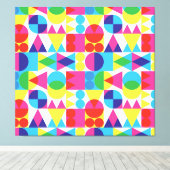 抽象芸術カラフル幾何学的パターンデザイン。 キャンバスプリント (インサイチュ (ウッドフロア))