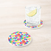 抽象芸術カラフル幾何学的パターンデザイン。 コースター (側面)