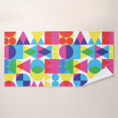 抽象芸術カラフル幾何学的パターンデザイン。 バスタオル (バスタオル)