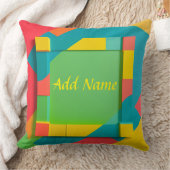 抽象芸術カラフル幾何学的組成 クッション (ブランケット)