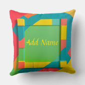 抽象芸術カラフル幾何学的組成 クッション (裏面)