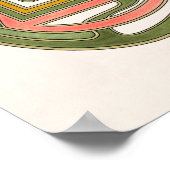 抽象芸術カラフル幾何学蝶アールヌーボー ポスター (角)