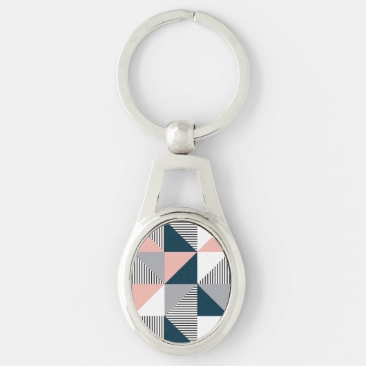 抽象芸術カラフル幾何学 キーホルダー (正面)
