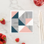 抽象芸術カラフル幾何学 スタンダードカクテルナプキン (インサイチュ)