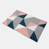 抽象芸術カラフル幾何学 ドアマット (アングル)