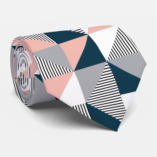 抽象芸術カラフル幾何学 ネクタイ (ロール)