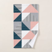 抽象芸術カラフル幾何学 バスタオルセット (ハンドタオル)