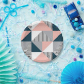 抽象芸術カラフル幾何学 ペーパープレート (パーティー)