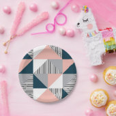 抽象芸術カラフル幾何学 ペーパープレート (パーティー)