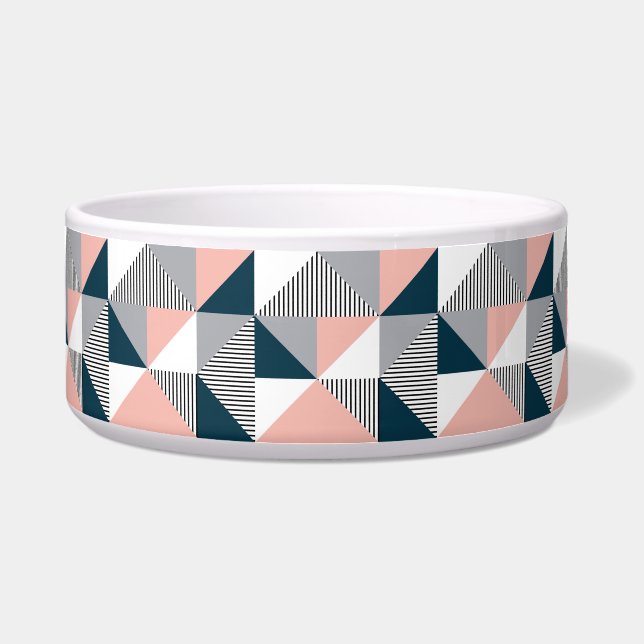 抽象芸術カラフル幾何学 ボウル (正面)