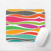 抽象芸術カラフル幾何波形パターン マウスパッド (マウス)