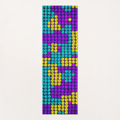 抽象芸術カラフル建物ブロックの幾何学的パターン ヨガマット (正面)
