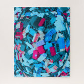 抽象芸術カラフル建物ブロック ジグソーパズル (縦)