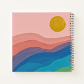 抽象芸術カラフル弾パーソナライズされた弾日報 ノートブック (裏面)