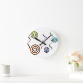 抽象芸術カラフル形状 ラウンド壁時計 (ホーム)