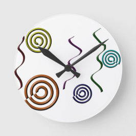 抽象芸術カラフル形状 ラウンド壁時計