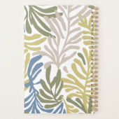 抽象芸術カラフル性リーフパーソナライズされた プランナー手帳 (裏面)