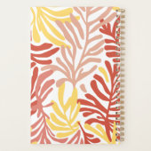 抽象芸術カラフル性リーフパーソナライズされた プランナー手帳 (裏面)