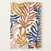 抽象芸術カラフル性リーフパーソナライズされた プランナー手帳 (裏面)