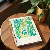 抽象芸術カラフル性リーフパーソナライズされた プランナー手帳