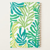 抽象芸術カラフル性リーフパーソナライズされた プランナー手帳 (裏面)