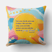 抽象芸術カラフル我々はクリスチャンのクレイジー信仰である クッション (裏面)