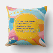 抽象芸術カラフル我々はクリスチャンのクレイジー信仰である クッション (正面)