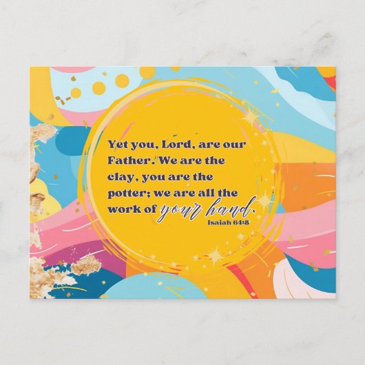 抽象芸術カラフル我々はクリスチャンのクレイジー信仰である ポストカード (正面)