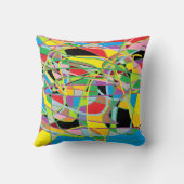 抽象芸術カラフル数々の色 クッション (裏面)