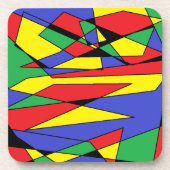 抽象芸術カラフル数々の色 コースター (正面)