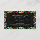 抽象芸術カラフル旋回ステンドグラス外観2a 名刺 (裏面)